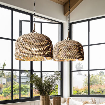 3500K Creative Rattan Pendant Light Switch Control для гостиной