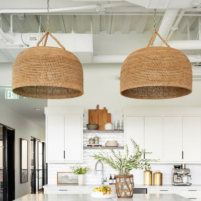 3500K Creative Rattan Pendant Light Switch Control для гостиной