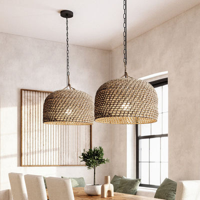 3500K Creative Rattan Pendant Light Switch Control для гостиной