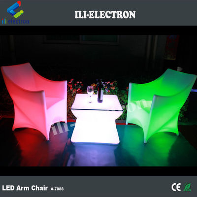 PE Пластиковый светодиодный освещенный кресло для мебели RGB с перезаряжаемой литийной батареей
