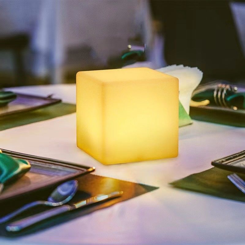 6 дюймовый светодиодный кубический ночной свет Красочный зарядка USB водостойкий