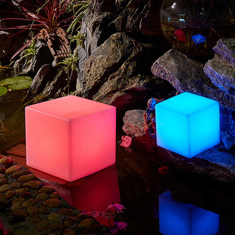 Дистанционное управление светодиодный кубический ночной свет освещенный Rgb цветопеременный батарейка перезаряжаемая