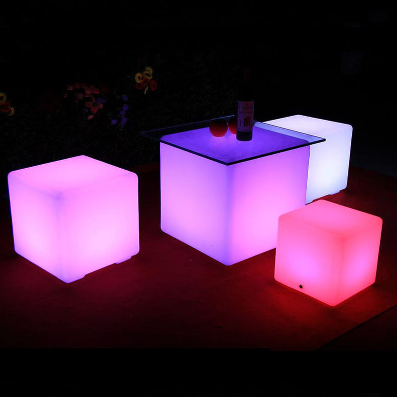 Дистанционное управление RGB меняющий цвет батарея перезаряжаемая пластиковая освещенная кубическая лампа